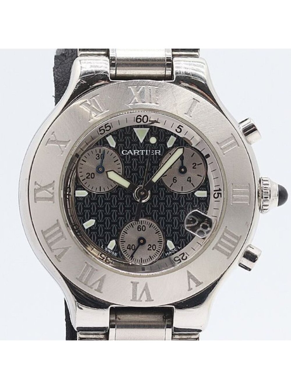 Cartier Chronoscaph LM Black Dial Date Watch